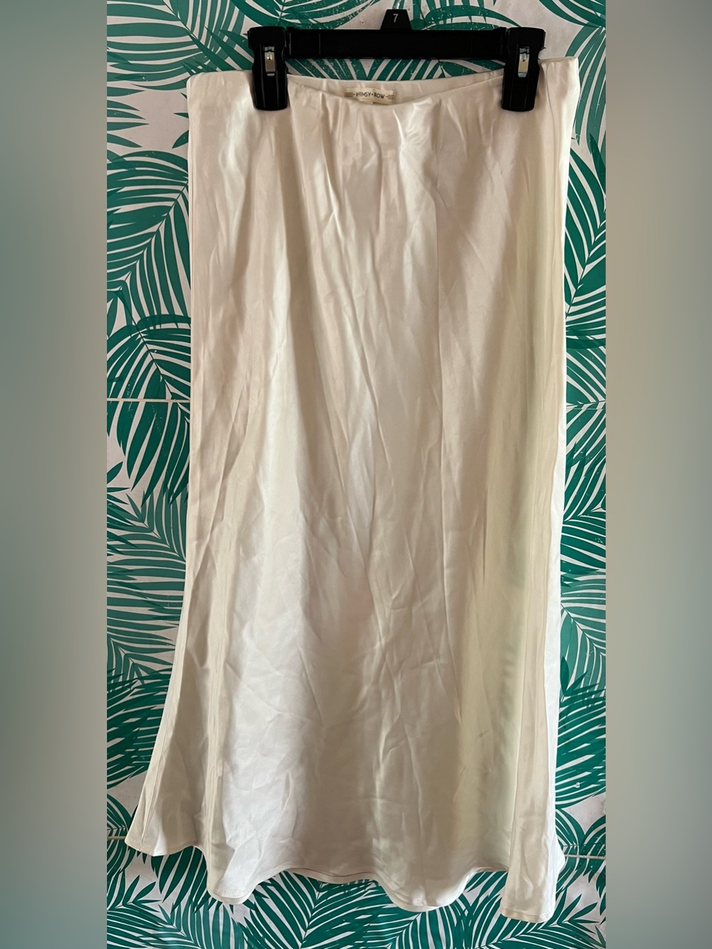 Whimsy + Row Marni Cream Satin Maxi Skirt Sz M tencel & cupro